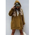 thumbnail image 3 of PRETTYGARDEN Women's Casual Pullover Sweatshirt Long Sleeve Split Hem Hoodie Dress with Kangaroo Pocket, 3 of 9