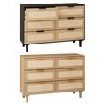 thumbnail image 3 of mteryoing 6 Drawer Rattan Dresser Modern Storage Closet Chest With Drawers For Bedroom Living Room Hallway Entryway, 3 of 9