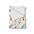 thumbnail image 2 of Surfboard Soft Flannel Fleece Blanket, Hand Drawn Sketch Style Longboard with Colorful Letters Hipster Nautical Holiday, Cozy Plush for Indoor and Outdoor Use, 70" x 90", Multicolor, by Ambesonne, 2 of 5