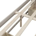 thumbnail image 6 of Euroco Wood Queen Size Platform Bed with 6 Drawers for Kids Teens Adults, Antique White, 6 of 14