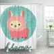 thumbnail image 1 of Cortina de ducha ABPHQTO Alpaca rosa Adorable bebé Llama alfabeto Animal 165x180 cm, 1 of 2