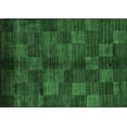 thumbnail image 1 of Ahgly Company Indoor Rectangle Checkered Emerald Green Modern Area Rugs, 2' x 5', 1 of 4