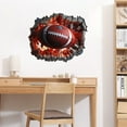 thumbnail image 7 of 3D Football Rugby Break Through Wall Decal, Peel And Stick 3D Effect Wall Stickers For Teen Boys Bedroom Playroom Game Room Man Cave Sport Themed, Wall Decor With Realistic, 7 of 7