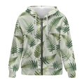 thumbnail image 3 of Garronmavis Green Leaves Zip Up Hoodies for Women Lightweight Cozy Womens Oversized Zip Up Sweatshirt Washable Fashionable Oversized Sweatshirts Long Sleeve Shirts Loose Fit, 3 of 7