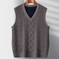 thumbnail image 5 of Sleeveless Vests for Men Knitted V Neck Fleece Lined Tank Tops Mens Casual Solid Color Stretchy Slim Pullover Basic Warm Outerwear Vest, 5 of 5