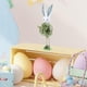 thumbnail image 5 of Conejito de Pascua de pie con flor, muñeco decorativo, accesorio para fotos, regalo Verde, 5 of 8