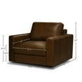 thumbnail image 2 of GTR Leather Vancouver 38.5" Wide Upholstered Swivel Chair, Portofino Cinnamon, 2 of 4