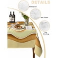 thumbnail image 2 of Coastal Yellow Table Cloth, Ombre Ocean Wave Stripes Brown Beach Sand Waterproof Tablecloth for Rectangle Tables, Reusable Washable Fabric Table Cover for Restaurant Kitchen Dining Tables 52"x70", 2 of 6