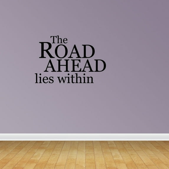 The Road Ahead Quote Vinyl Wall Decals Vinyl Decals Inspirational Decal PC160