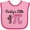 Pink and Fuchsia, variant on Inktastic Pi Day Baby Girl Cute Math Girls Baby Bib