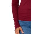 thumbnail image 3 of Rebellious One Womens Juniors Ribbed Mock Neck Top Red L, 3 of 3