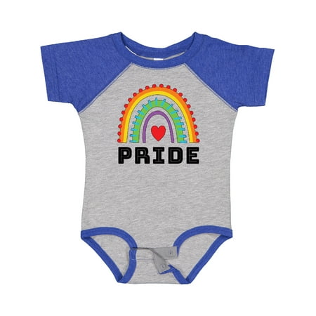 

Inktastic Pride Rainbow with Heart Gift Baby Boy or Baby Girl Bodysuit