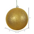 thumbnail image 1 of Vickerman 10" Antique Gold Glitter Ball Ornament, 1 of 2