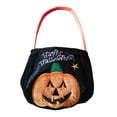 thumbnail image 3 of Mornei Halloween Trick or Treat Bag Kids Gifts Bag Multipurpose Halloween Candy Basket Single Pumpkin, 3 of 9