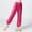 Hot Pink, variant on Girls' Elastic Waist Sequin Dance Pants with Ankle Ties, Solid Color Cotton Leggings for Kids