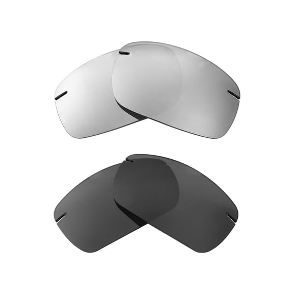 Walleva Polarized Titanium   Black Replacement Lenses For Maui Jim Lighthouse Sunglasses
