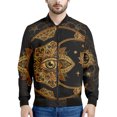 thumbnail image 3 of Chaqueta con estampado 3D de mandala bohemio para hombre, sudadera con estampado floral de primavera y otoño, abrigos de manga larga con cremallera y estilo aviador, 3 of 5