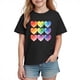 thumbnail image 2 of Blusas y camisas de manga corta con cuello redondo para niños y niñas, camisetas gráficas de manga corta, blusas con estampados bonitos para la temporada escolar., 2 of 9
