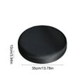 thumbnail image 3 of Round Waterproof Faux Leather Bar Stool Seat Cover with Elastic Bands, Washable Chair Cushion for Worn or Stained Seats, 13.8 Inch, 3 of 6