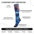 thumbnail image 3 of Lsque Beautiful Ocean Dolphin Pattern Sport Compression Socks for Men & Women 15-20 mmHg Knee High Nurse Pregnant Running Medical and Travel Athletic, 3 of 6