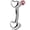 Steel 8mm, variant on Double Heart Rook Earring 316L Surgical Steel Eyebrow Piercing Jewelry Double-Ended Gold Rook Earrings for Women Men Helix Lobe Earring 6mm