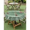 thumbnail image 4 of Outdoor Tablecloths with Umbrella Hole & Zipper, Sage Green Round Tablecloth 54 Inch, Vintage Modern Abstract Art Ombre Waterproof Table Cloth, Patio/Pool/Picnic Table Covers, 4 of 8