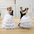 thumbnail image 3 of Wedding Bride and Groom Figurines Cake Toppers Resin Doll Ornaments Valentine's Day Engagement Anniversary Wedding Decoration (Style1), 3 of 7
