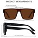 thumbnail image 5 of Gafas de Sol LYZOIT Cuadradas Polarizadas Sobredimensionadas con Protección UV400 para Hombres y Mujeres, 5 of 6