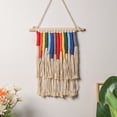 thumbnail image 3 of Tapiz Tejido De Macramé Colgante borlas manta macramé colgante de pared colorido algodón bohemio decoración del hogar, 3 of 5