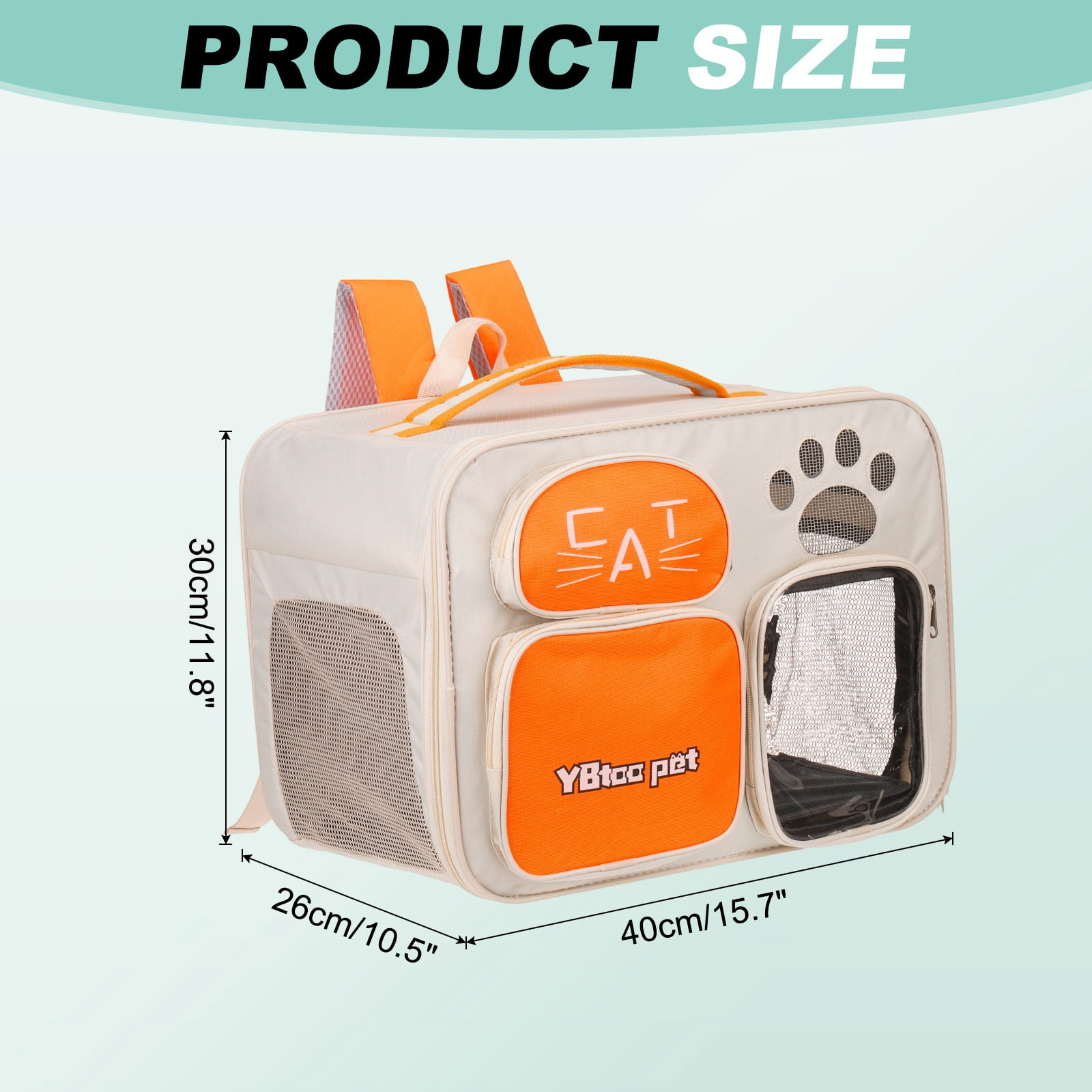 Uxcell Cat Backpack Carrier, Breathable Dog Backpack for Cats or Small Dogs Yellow