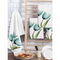 thumbnail image 2 of Turquoise Aqua Tulips Kitchen Dish Towels for Drying Dishes Set of 3, Pastoral Flower Floral Spring Waffle Weave Microfiber Hand Tea Bathroom Towels Quick Dry & Absorbent Towel 15.7x23.6, 2 of 7