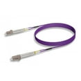 thumbnail image 2 of LC/UPC OM4 Duplex 2.0mm Fiber Optic Patch Cord, OFNR, Multimode 50/125 10Gbit, Violet Jacket, 20 meter (65.6 foot), 2 of 2