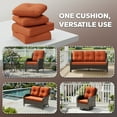 thumbnail image 3 of MeetLeisure 4 Inch Outdoor Cushions, Suitable for Patio Furniture, Water-Resistant & Fade-Resistant, 1 Set, Orange, 3 of 9