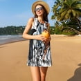 thumbnail image 3 of Fotbe Four Running Horses Vestido de Verano sin Mangas para Mujer – Vestido Midi Línea A, Estilo Camiseta Floral, Vestido Playero Casual y Fluido, 3 of 7