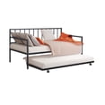 thumbnail image 2 of JERFIT Modern Black Metal Twin Daybed with Trundle, Space-Saving Design, Full Metal Frame, Mattress Foundation Ready, 2 of 6