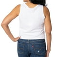 thumbnail image 2 of Women's White Kansas Jayhawks Brie Sandwash Tri-Blend Cropped Tank Top, 2 of 2