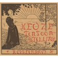 thumbnail image 2 of Richard Nicolaüs Roland Holst 16x15 Gold Ornate Wood Frame and Double Matted Museum Art Print Titled - Cover Design For; Catalog of the Choice Exhibition of Contemporary Dutch Art, 1892 (189, 2 of 4