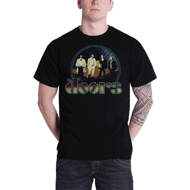 The Doors - Camiseta Vintage Field de Algodón para Adultos Unisex (Negro)