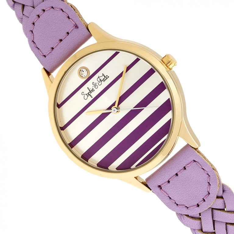 Sophie & Freda Tucson Watch with Swarovski Crystal Sophie & Freda Tucson Leather-Band Watch w/Swarovski  main image 4