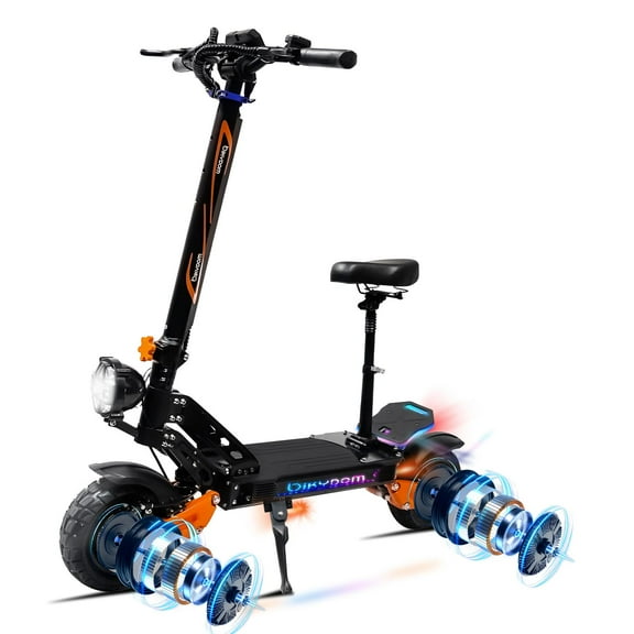 RubiQ Sports 5000W Electric Scooter with Seat for Adults, 40MPH Max Speed, Up to 50 Miles Range, 60V/25.6AH Battery, Commuting E-Scooter Max Load 265lbs