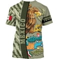 thumbnail image 3 of Lotusprinthandmade Personalized Mexico Eagle Unisex T-shirt 3D, Mexican Flag Tshirt, Mexico Shirt, 3 of 5