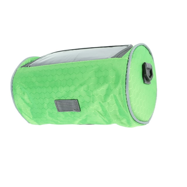 Bike Handlebar Bag, Large Capacity Waterproof Cycling Front Storage Bag Handlebar Bag Bike Front Bag with Detachable Shoulder Strap for Mobile Phone Navigation