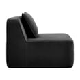 thumbnail image 2 of Newest Boneless Armless Sofa, Black Corduroy Cloud Couch with Pillow, No Assembly Needed, Plush, 2 of 8