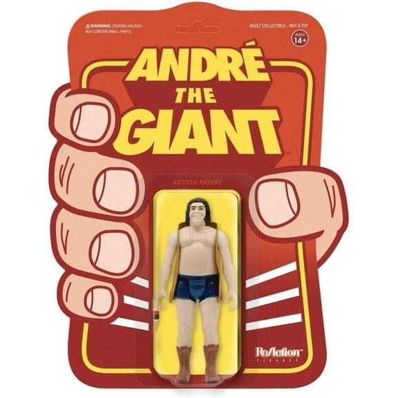 WWE ReAction Figure Andre The Giant w/ Vest Beer Can Accessory Super7