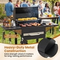 thumbnail image 4 of Gymax Charcoal Grill w/2 Side Tables 284 sq.in.Outdoor Smoker BBQ Grill w/Thermometer, 4 of 10