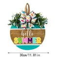 thumbnail image 3 of ionze Home Decor Colorful Welcome Door Sign Hello Summer Door Hanger Round Front Door Wreath Front Door Farmhouse with Wreath Bow Spring Wreaths for Front Door Outside Hanger Decor Home Accessories, 3 of 8