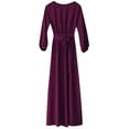 thumbnail image 5 of JNGSA Party Dresses for Women, Womens Cocktail Dresses Crewneck Lantern Long Sleeve Formal Dress Tie Waist Maxi Dresses, 5 of 5