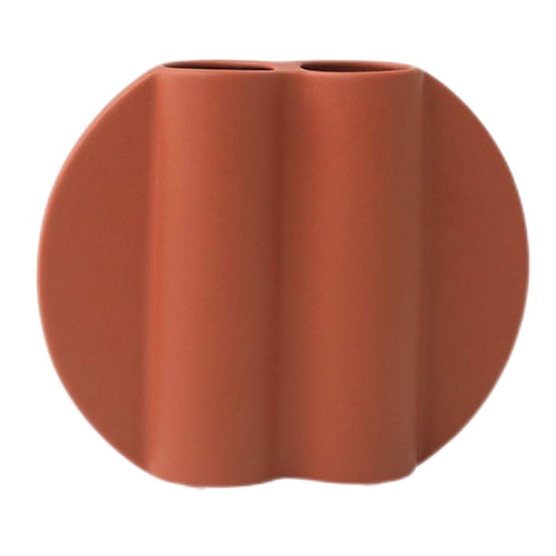 Jarrón de cerámica nórdica para flores, maceta, contenedor para flores secas, jarrón artístico para Naranja