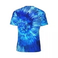 thumbnail image 5 of T Shirt For Men Sportswear T-Shirt For Men Hippie Tie Dye T-Shirts Hip Hop Blue Modern Art Beach Tee, 5 of 6