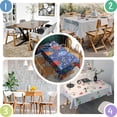 thumbnail image 5 of Pioneer Flower Floral Print Pattern Rectangle Tablecloth 60"x120",Waterproof Polyester Rectangle Table Cloth, Wipeable Spillproof Polyester Tablecloth for Dining, Camping, Indoor and Outdoor, 5 of 6